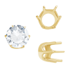 ITI NYC Six Prong Round Standard Settings in 14K Gold (1.75 mm - 8.00 mm)