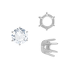 Six Prong Round Standard Settings in Sterling Silver (1.75 mm - 10.00 mm)