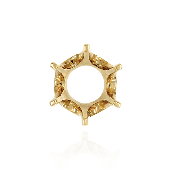 ITI NYC Six Prong Round Standard Settings in 14K Gold (1.75 mm - 10.00 mm)