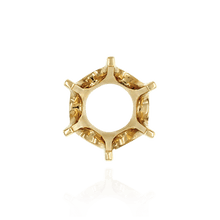 Load image into Gallery viewer, ITI NYC Six Prong Round Standard Settings in 14K Gold (1.75 mm - 10.00 mm)
