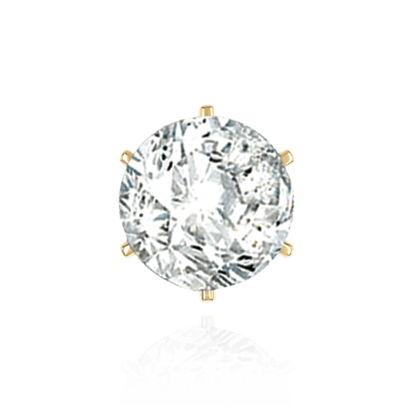 ITI NYC Six Prong Round Standard Settings in 14K Gold (1.75 mm - 10.00 mm)