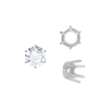 Six Prong Round Standard Settings in Sterling Silver (1.75 mm - 10.00 mm)