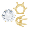 ITI NYC Six Prong Round Standard Settings in 14K Gold (1.75 mm - 10.00 mm)