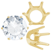ITI NYC Six Prong Round Standard Settings in 14K Gold (1.75 mm - 10.00 mm)