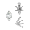 ITI NYC V-End Marquise Shape Solitaire Settings in 18K Gold (6.00 x 3.00 mm - 19.00 x 11.00 mm)
