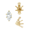 ITI NYC V-End Marquise Shape Solitaire Settings in 18K Gold (6.00 x 3.00 mm - 19.00 x 11.00 mm)
