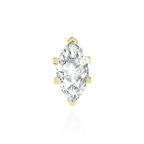 ITI NYC V-End Marquise Shape Solitaire Settings in 14K Gold (6.0 x 3.0 mm - 19.0 x 11.0 mm)