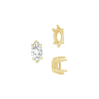 ITI NYC Six Prong Marquise Settings in 14K Gold (4.25 x 1.75 mm - 10.00 x 5.00 mm)