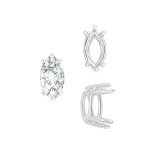 Load image into Gallery viewer, ITI NYC Six Prong Marquise Settings in 14K Gold (4.25 x 1.75 mm - 10.00 x 5.00 mm)
