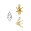 ITI NYC V-End Marquise Shape Solitaire Settings in 18K Gold (6.00 x 3.00 mm - 19.00 x 11.00 mm)