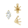 ITI NYC V-End Marquise Shape Solitaire Settings in 14K Gold (6.00 x 3.00 mm - 19.00 x 11.00 mm)