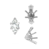 ITI NYC V-End Marquise Shape Solitaire Settings in 18K Gold (6.00 x 3.00 mm - 19.00 x 11.00 mm)
