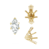 ITI NYC V-End Marquise Shape Solitaire Settings in 14K Gold (6.00 x 3.00 mm - 19.00 x 11.00 mm)