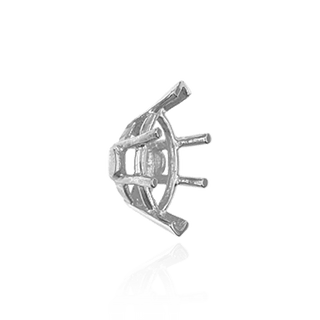 ITI NYC V-End Marquise Shape Heavy Basket Settings in Sterling Silver (5.00 x 3.00 mm - 20.00 x 10.00 mm)