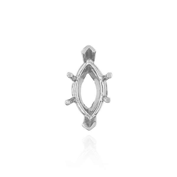 ITI NYC V-End Marquise Shape Heavy Basket Settings in Sterling Silver (5.00 x 3.00 mm - 20.00 x 10.00 mm)