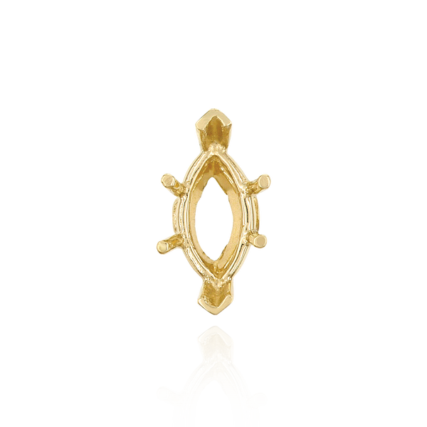 ITI NYC V-End Marquise Shape Heavy Basket Settings in 14K Gold (5.00 x 3.00 mm - 20.00 x 10.00 mm)