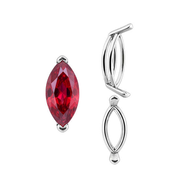 ITI NYC V-End Marquise Shape Wire Basket Settings in 14K Gold (3.50 x 1.50 mm - 20.00 x 10.00 mm)
