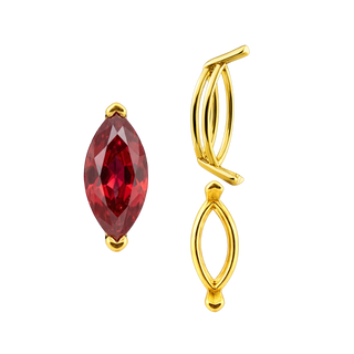 ITI NYC V-End Marquise Shape Wire Basket Settings in 14K Gold (3.50 x 1.50 mm - 20.00 x 10.00 mm)