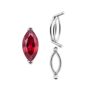 ITI NYC V-End Marquise Shape Wire Basket Settings in Sterling Silver (3.50 x 1.50 mm - 20.00 x 10.00 mm)