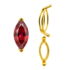 ITI NYC V-End Marquise Shape Wire Basket Settings in 14K Gold (3.50 x 1.50 mm - 20.00 x 10.00 mm)