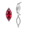 ITI NYC V-End Marquise Shape Wire Basket Settings in Sterling Silver (3.50 x 1.50 mm - 20.00 x 10.00 mm)