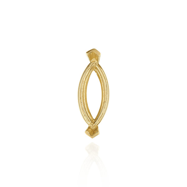 ITI NYC V-End Marquise Shape Wire Basket Settings in 14K Gold (3.50 x 1.50 mm - 20.00 x 10.00 mm)