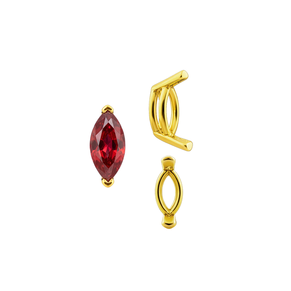 ITI NYC V-End Marquise Shape Wire Basket Settings in 14K Gold (3.50 x 1.50 mm - 20.00 x 10.00 mm)