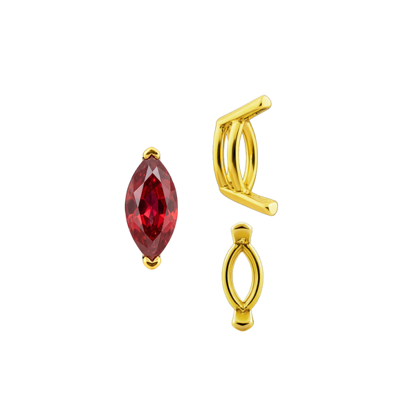 ITI NYC V-End Marquise Shape Wire Basket Settings in 14K Gold (3.50 x 1.50 mm - 20.00 x 10.00 mm)