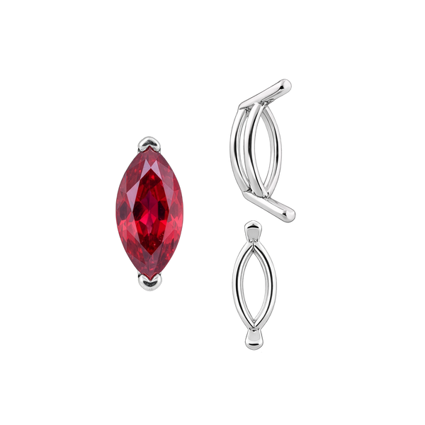 ITI NYC V-End Marquise Shape Wire Basket Settings in 14K Gold (3.50 x 1.50 mm - 20.00 x 10.00 mm)