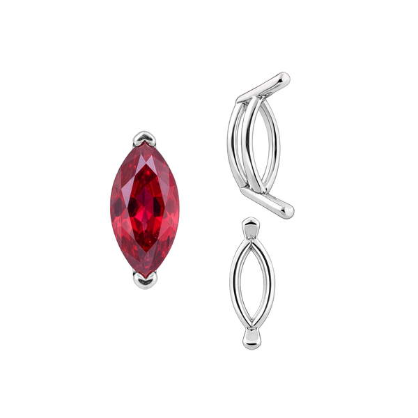 ITI NYC V-End Marquise Shape Wire Basket Settings in 14K Gold (3.50 x 1.50 mm - 20.00 x 10.00 mm)