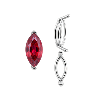 ITI NYC V-End Marquise Shape Wire Basket Settings in Sterling Silver (3.50 x 1.50 mm - 20.00 x 10.00 mm)
