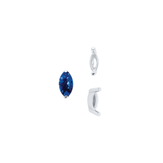 ITI NYC Two Prong Marquise Shape Single Base Settings in Sterling Silver (3.00 x 1.75 mm - 12.00 x 6.00 mm)