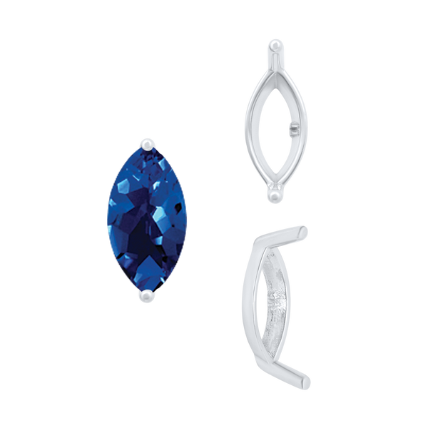 ITI NYC Two Prong Marquise Shape Single Base Settings in 14K Gold (3.00 x 1.75 mm - 12.00 x 6.00 mm)