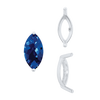 ITI NYC Two Prong Marquise Shape Single Base Settings in Sterling Silver (3.00 x 1.75 mm - 12.00 x 6.00 mm)