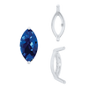 ITI NYC Two Prong Marquise Shape Single Base Settings in Sterling Silver (3.00 x 1.75 mm - 12.00 x 6.00 mm)