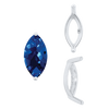 ITI NYC Two Prong Marquise Shape Single Base Settings in Sterling Silver (3.00 x 1.75 mm - 12.00 x 6.00 mm)