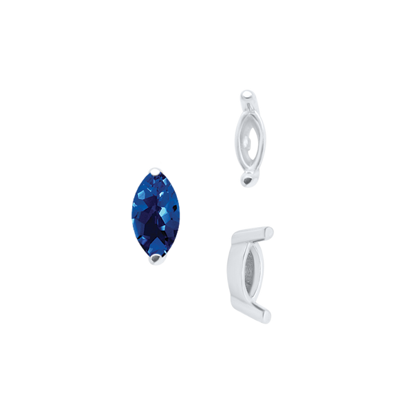 ITI NYC Two Prong Marquise Shape Single Base Settings in 14K Gold (3.00 x 1.75 mm - 12.00 x 6.00 mm)