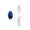 ITI NYC Two Prong Marquise Shape Single Base Settings in Sterling Silver (3.00 x 1.75 mm - 12.00 x 6.00 mm)