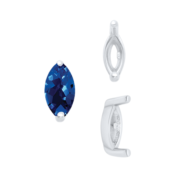 ITI NYC Two Prong Marquise Shape Single Base Settings in 14K Gold (3.00 x 1.75 mm - 12.00 x 6.00 mm)