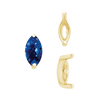 ITI NYC Two Prong Marquise Shape Single Base Settings in 14K Gold (3.00 x 1.75 mm - 12.00 x 6.00 mm)