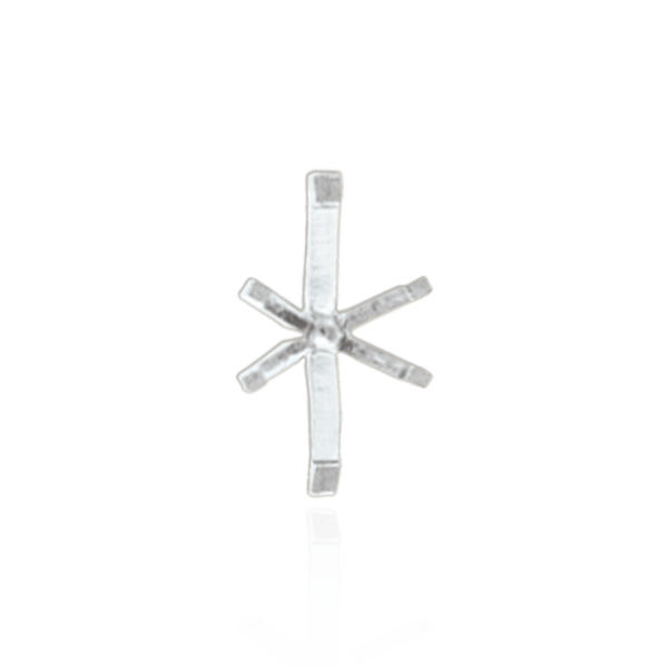 ITI NYC Six Prong Marquise Shape Tiffany Settings With Peg in 18K White Gold (5.00 x 2.25 mm - 13.00 x 6.00 mm)