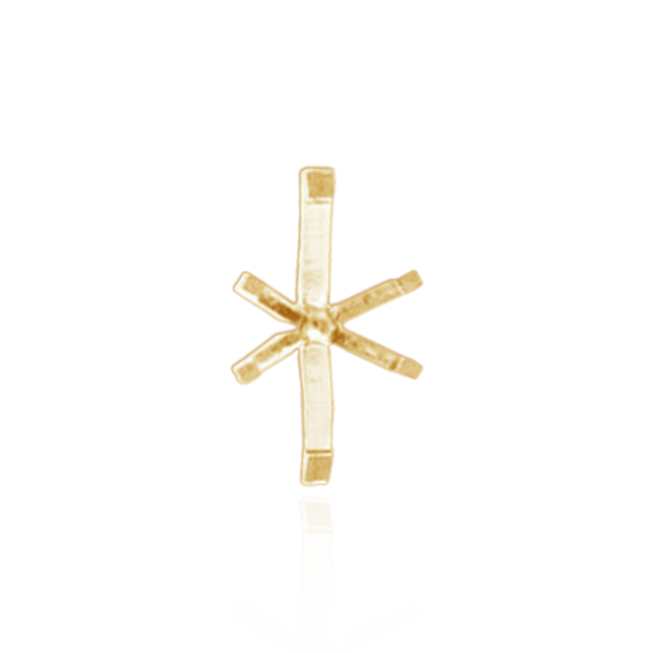 ITI NYC Six Prong Marquise Shape Tiffany Settings With Peg in 14K Gold (6.00 x 3.00 mm - 17.00 x 9.00 mm)