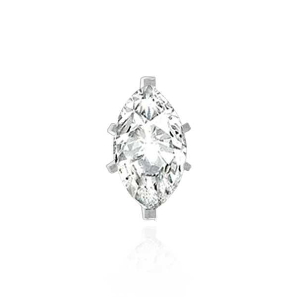 ITI NYC Six Prong Marquise Shape Tiffany Settings With Peg in 18K White Gold (5.00 x 2.25 mm - 13.00 x 6.00 mm)