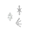 ITI NYC V-End Marquise Shape Solitaire Settings With Peg in Sterling Silver (6.00 x 3.00 mm - 16.00 x 8.00 mm)