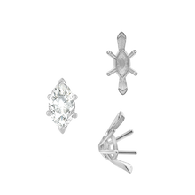 Load image into Gallery viewer, ITI NYC V-End Marquise Shape Solitaire Settings With Peg in 14K Gold (6.00 x 3.00 mm - 17.00 x 8.50 mm)
