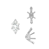 ITI NYC V-End Marquise Shape Solitaire Settings With Peg in 14K Gold (6.00 x 3.00 mm - 16.00 x 8.00 mm)