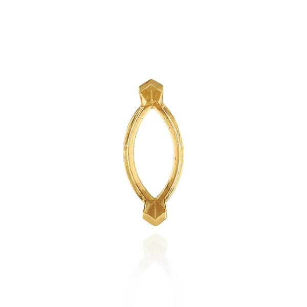 ITI NYC V-End Marquise Shape Single Base Settings in Sterling Silver (3.50 x 1.50 mm - 13.00 x 7.00 mm)