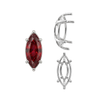 ITI NYC Six Prong Marquise Shape Tapered Base Wire Basket Settings in Sterling Silver (4.25 x 1.75 mm - 21.00 x 10.50 mm)