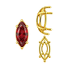 ITI NYC Six Prong Marquise Shape Tapered Base Wire Basket Settings in 14K Gold (4.25 x 1.75 mm - 21.00 x 10.50 mm)