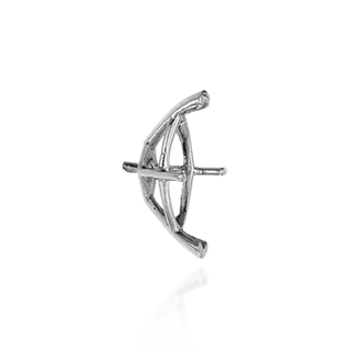 ITI NYC V-End Marquise Shape Solitaire Settings With Peg in Sterling Silver (5.50 x 2.75 mm - 15.00 x 7.00 mm)